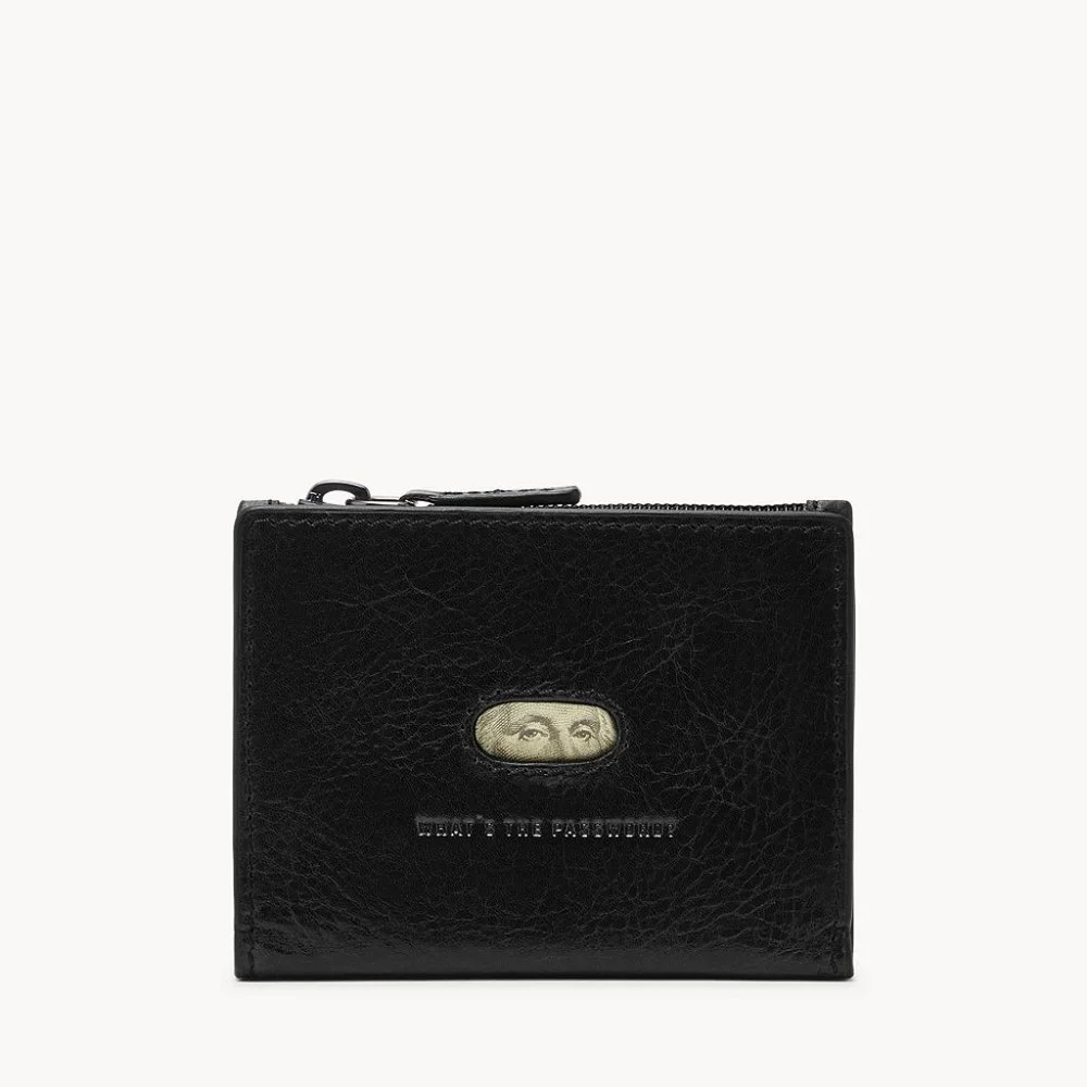Fossil Andrew Leather Minimalist Zip Card Case Wallet